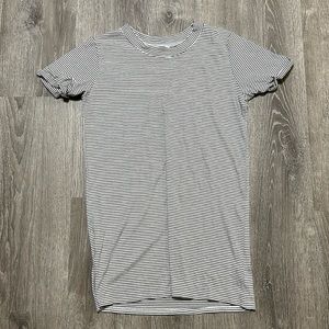 Black & White Striped Tshirt Dress